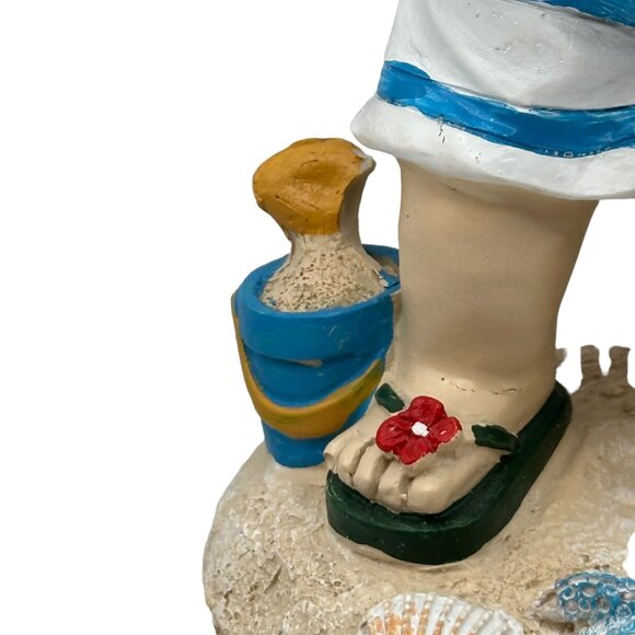 Santa at the Beach Light Up Christmas Decoration Shorts Flip Flops Accessories - Picture 7 of 16